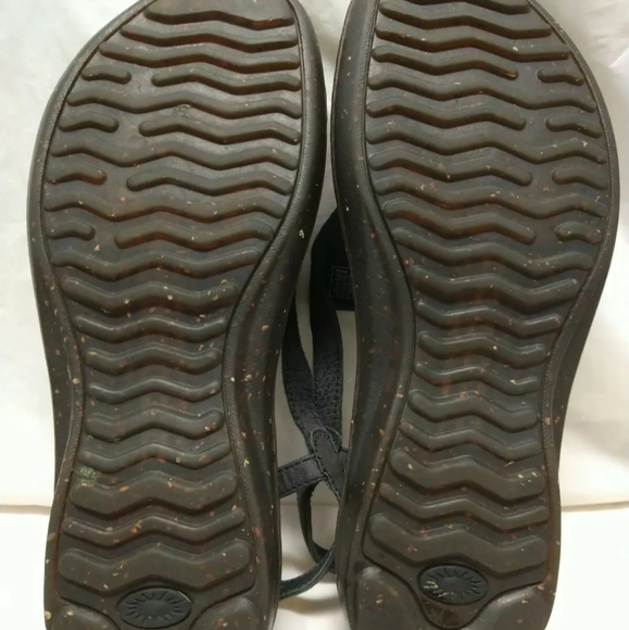 UGG Women's Sefina 3132 Brown Leather Thong Sandals SZ US 8 Great Condition - Picture 3 of 4